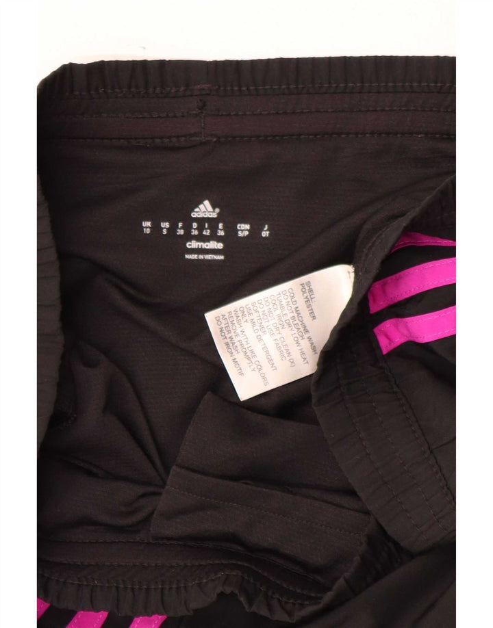 Pantaloncini sportivi Adidas Climalite da donna UK 10 piccoli poliestere nero