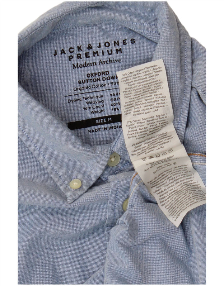 Camicia da uomo Jack & Jones in cotone blu medio