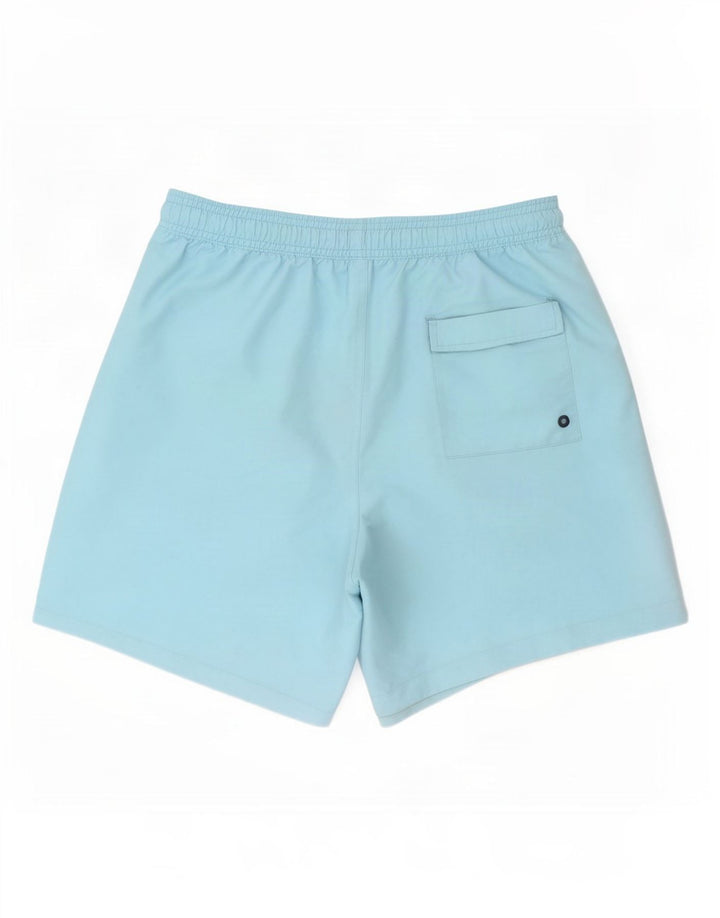 Pantaloncini da bagno grafici da uomo Calvin Klein piccoli in poliestere color block blu
