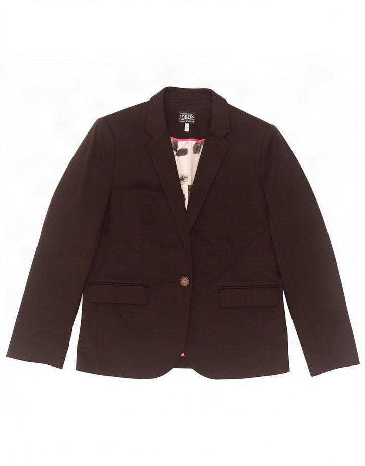 Giacca blazer da donna a 1 bottone Joules UK 14 grande poliestere nero