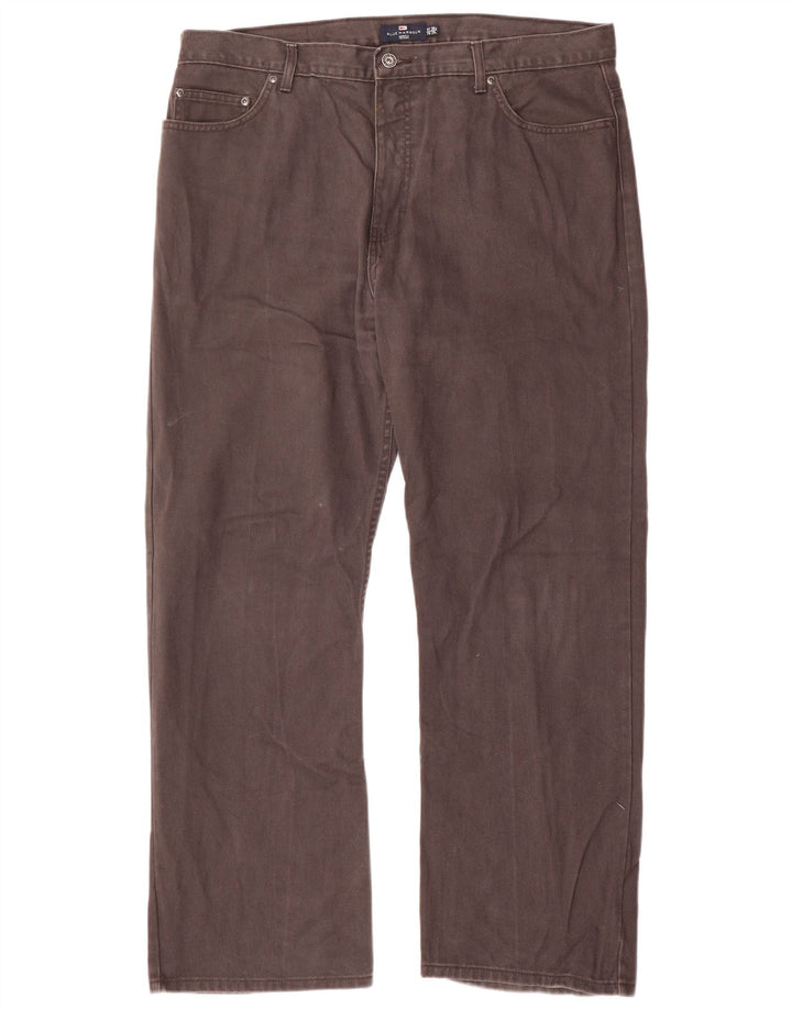 Jeans dritti Marks & Spencer da uomo blu Harbour W38 L29 cotone grigio