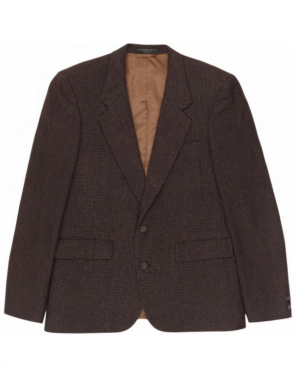 Giacca blazer da uomo a 2 bottoni Anralfo Orsini UK 40 grande marrone screziato