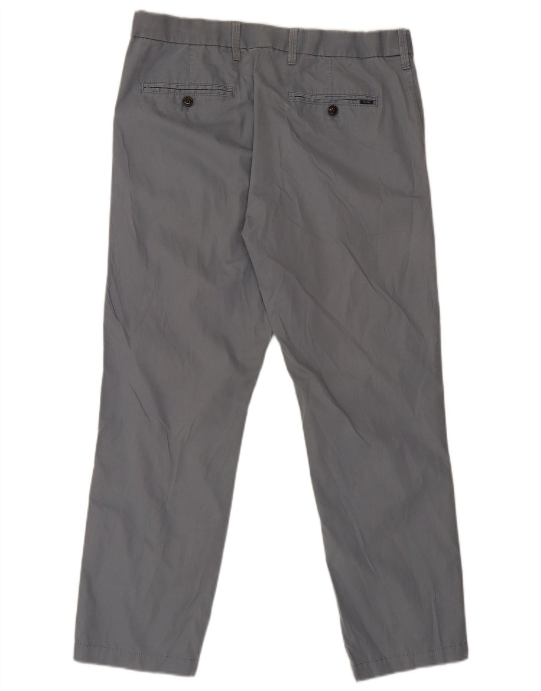 Pantaloni da abito regolari dritti da uomo Marks & Spencer W34 L29 cotone blu