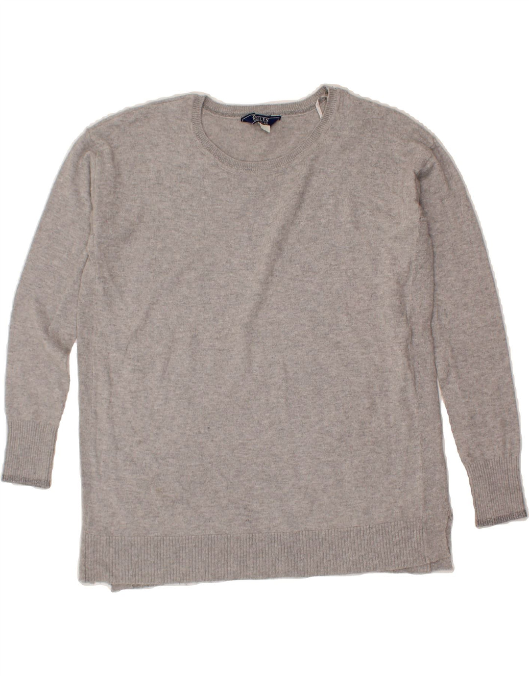 JOULES Womens Boat Neck Jumper Sweater UK 8 Small Grey Polyester Vintage Joules and Second-Hand Joules from Messina Hembry 