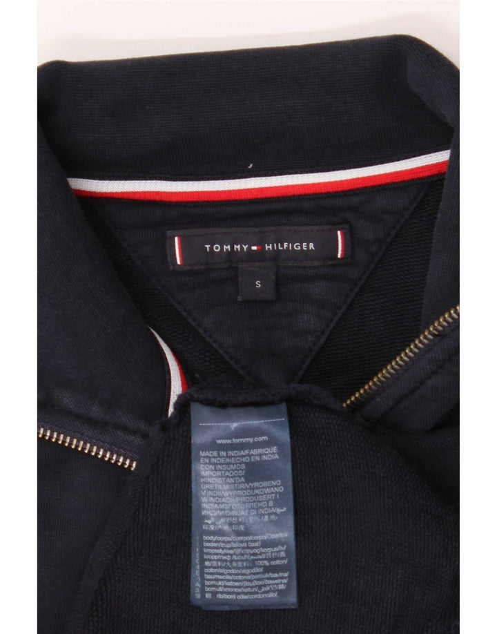 Giacca da ginnastica da uomo Tommy Hilfiger piccola in cotone blu navy