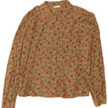 Camicetta camicia vintage da donna IT 48 XL Beige floreale