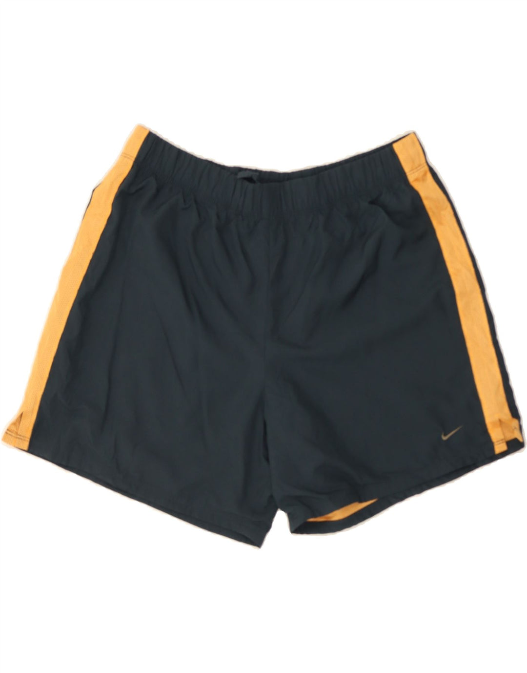 NIKE Womens Sport Shorts US 12/14 Large  Grey Colourblock Polyester Vintage Nike and Second-Hand Nike from Messina Hembry 