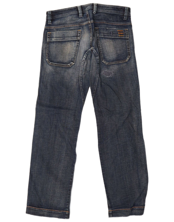 Jeans dritti invecchiati da uomo Diesel W31 L32 in cotone blu