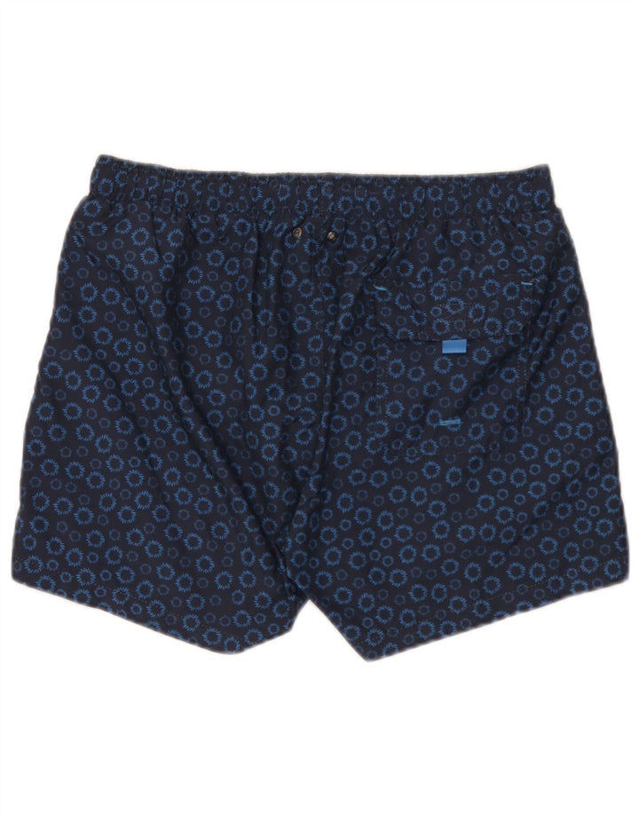Pantaloncini da bagno da uomo Gutteridge, poliestere floreale medio blu navy