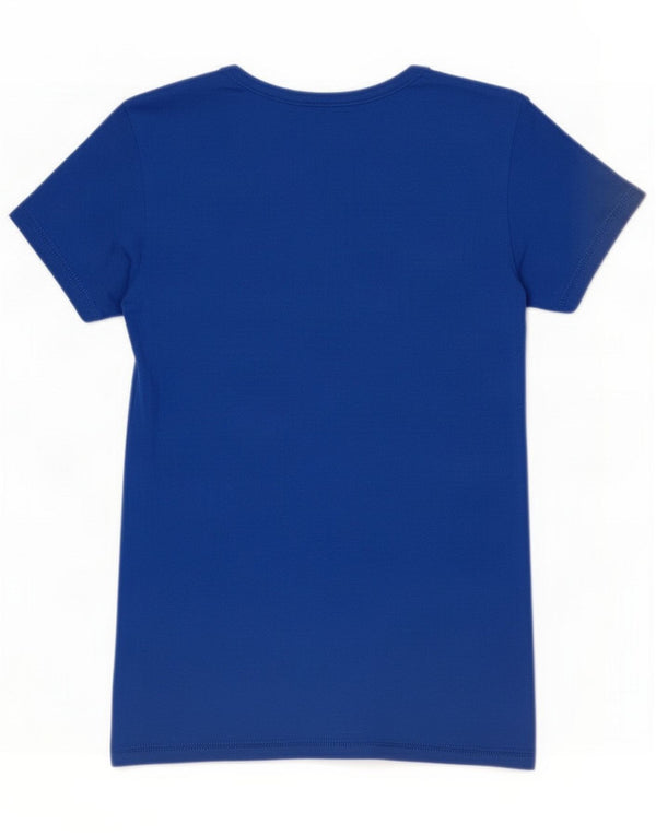 T-shirt Kappa da donna UK 14 large blu cotone