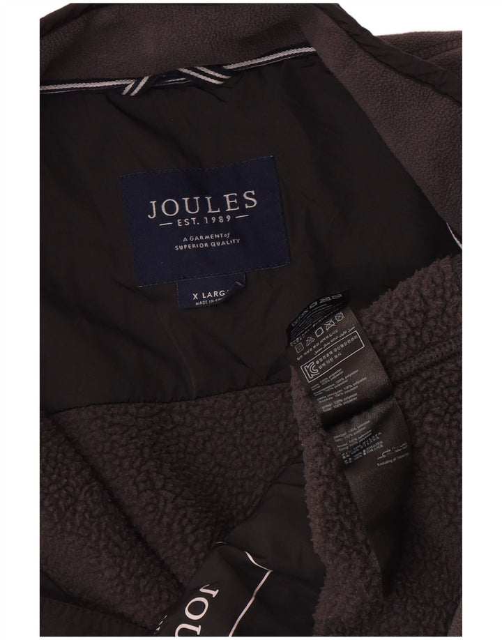 Giacca in pile da uomo Joules UK 42 XL Poliestere color block grigio