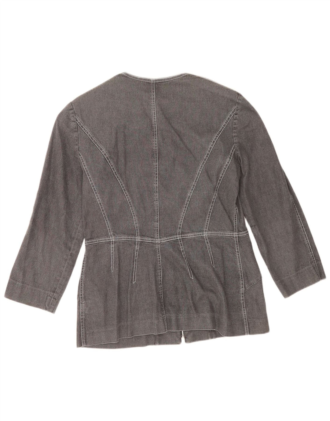 Giacca Blazer in Denim da Donna Alain Manoukian IT 44 Cotone Grigio Medio