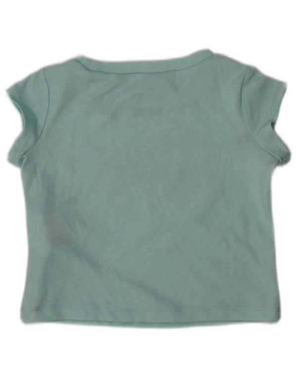 NIKE Baby Girls Dri Fit Graphic T-Shirt Top 9-12 Months Blue Floral