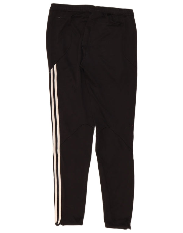 Pantaloni da tuta con grafica Adidas da donna UK 12/14 poliestere nero medio