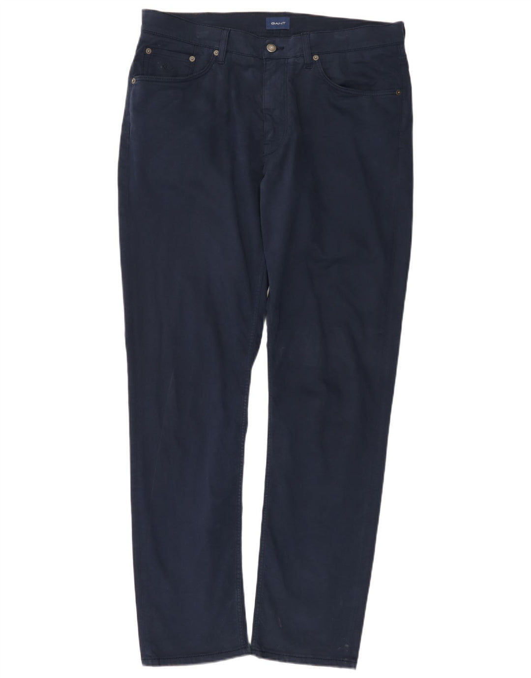 GANT Pantaloni casual slim Hayes da uomo W36 L34 cotone blu navy