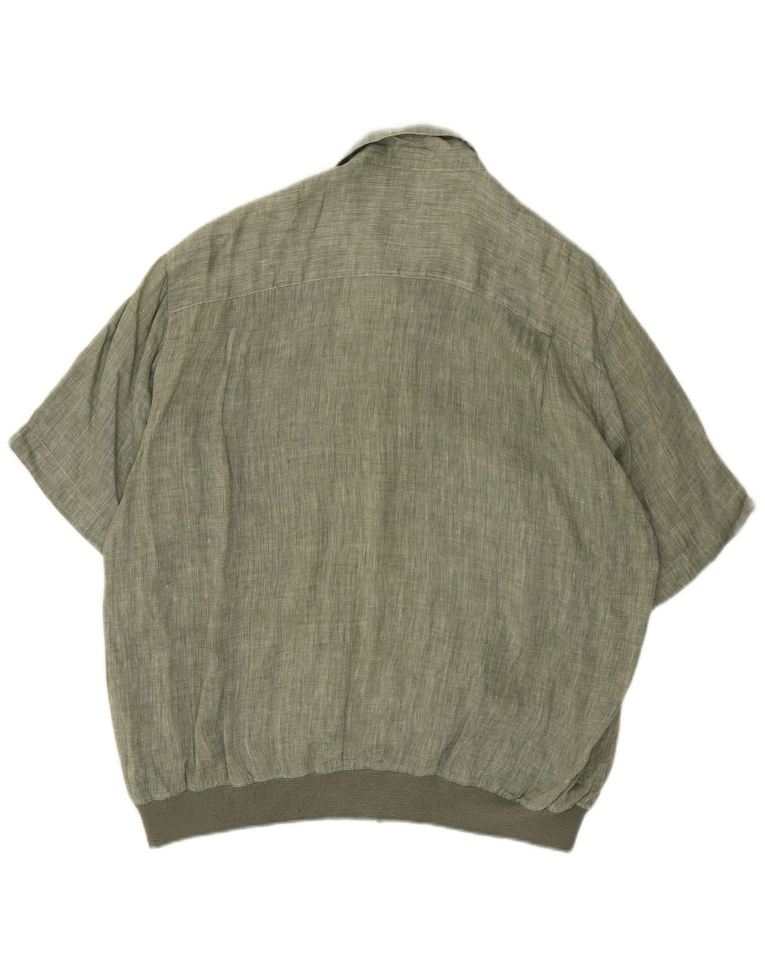 NAZZARENO G. Camicia Uomo Manica Corta XL Lino Verde