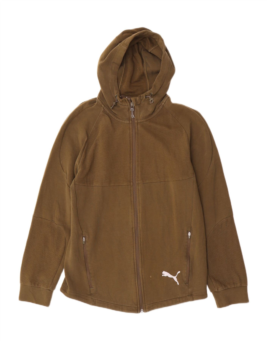 Felpa con cappuccio e zip da uomo Puma Medium Cachi