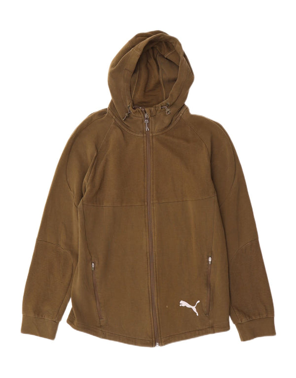 Felpa con cappuccio e zip da uomo Puma Medium Cachi