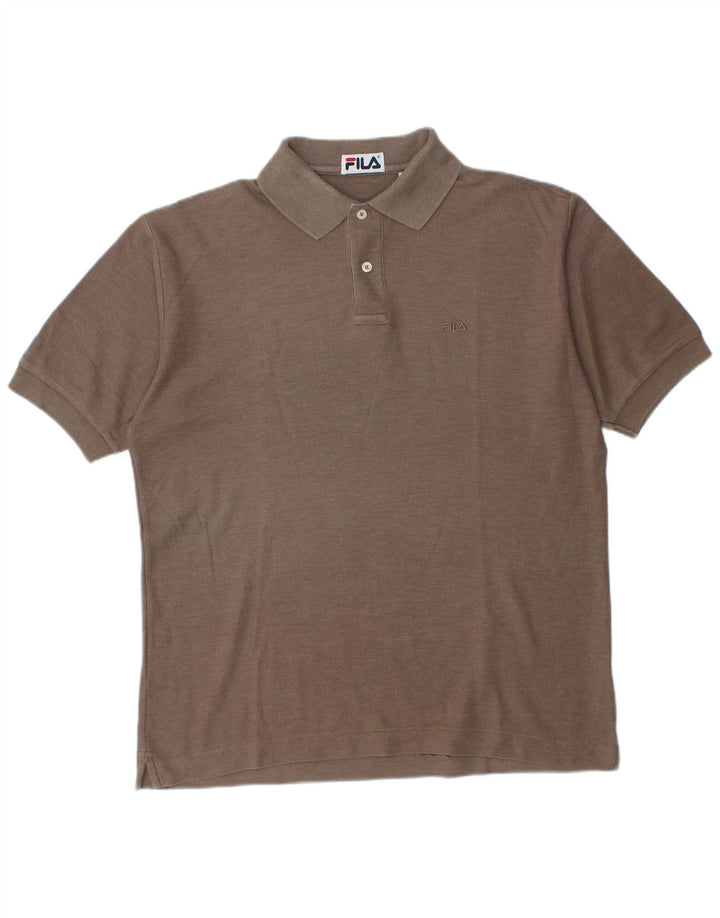 Polo Uomo Fila IT 46 Small Marrone Cotone