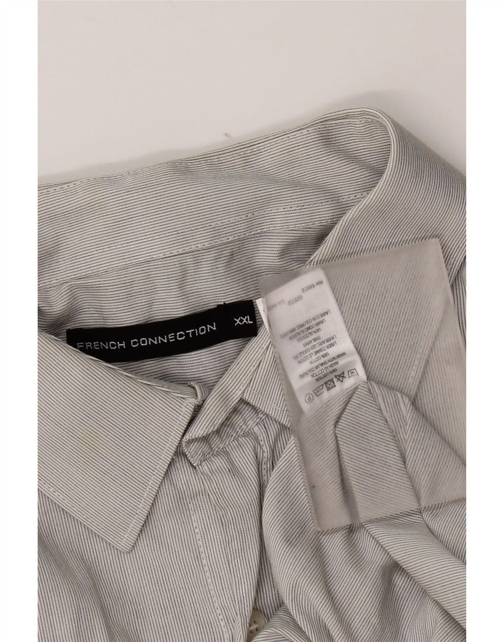 Camicia da uomo French Connection 2XL Cotone gessato grigio