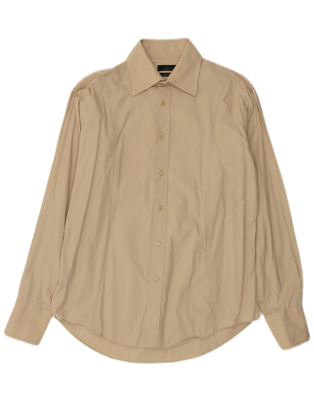 Camicia Zara Uomo XL Cotone Beige