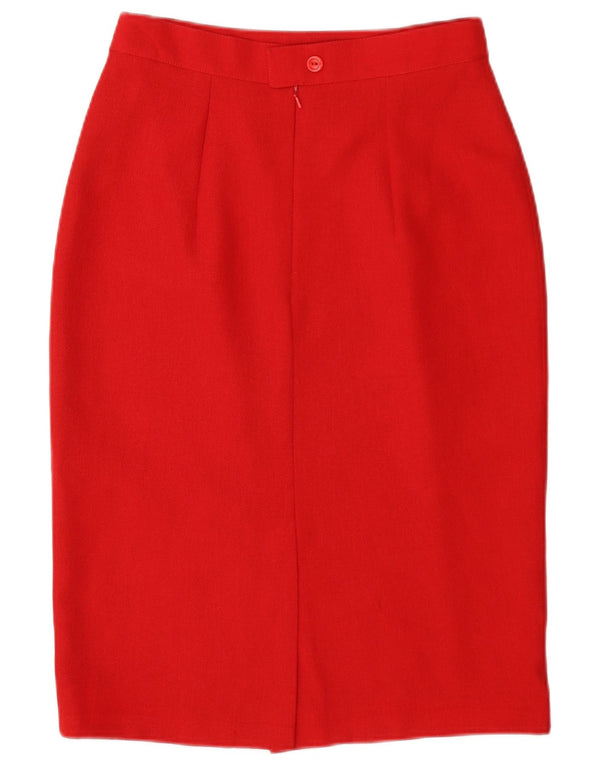Gonna a tubino a vita alta da donna Libra UK 10 piccola W26 rossa