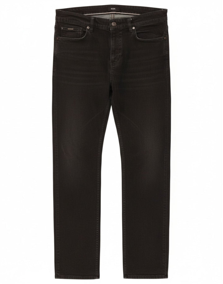 Jeans slim da uomo Hugo Boss W36 L32 cotone nero