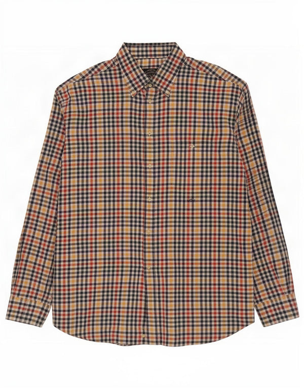 Paul & Shark Mens Shirt Size 45 17 3/4 XL Multicoloured Gingham Cotton