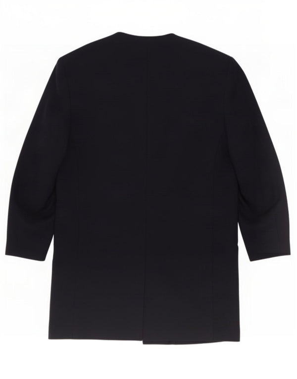 Giacca blazer aperta da donna lunga Marella UK 12 Medium Navy Blue New Wool