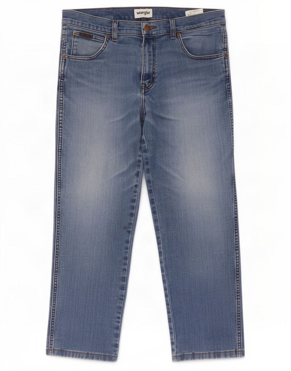 Jeans dritti da uomo Wrangler Texas W33 L30 cotone blu