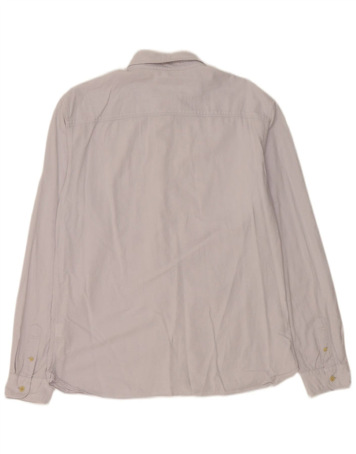 ALL SAINTS Mens Shirt Large Grey Cotton