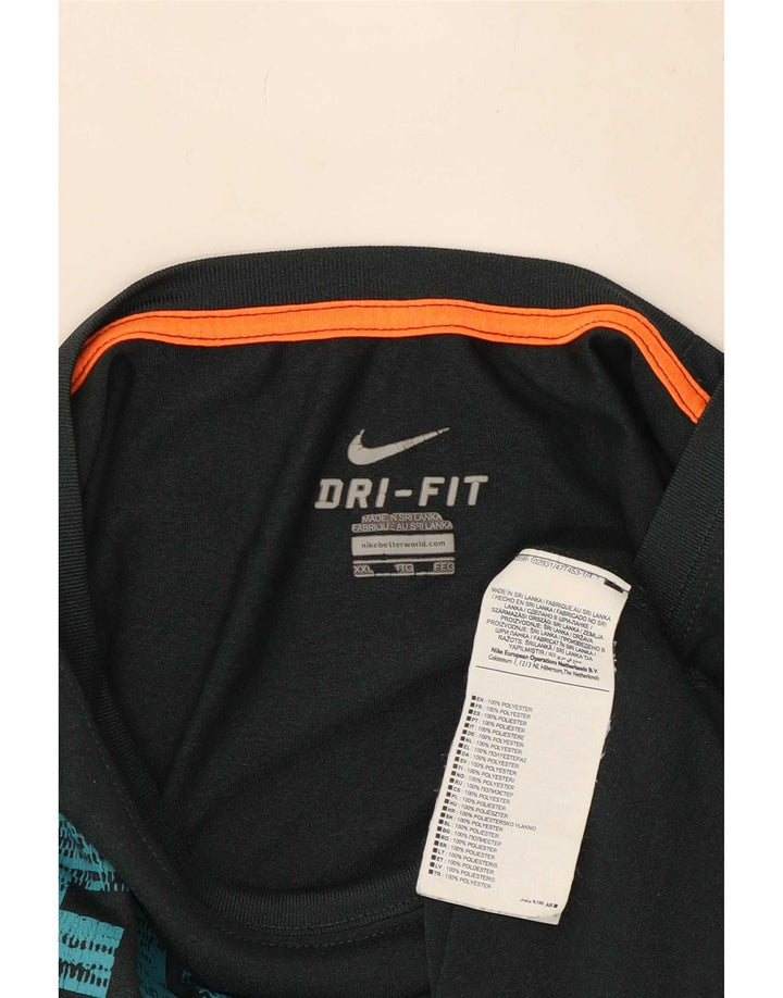 T-shirt grafica da uomo Nike Top 2XL verde poliestere