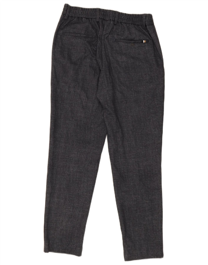 Pantaloni chino affusolati da uomo HUGO BOSS IT 48 medio W32 L30 poliestere grigio