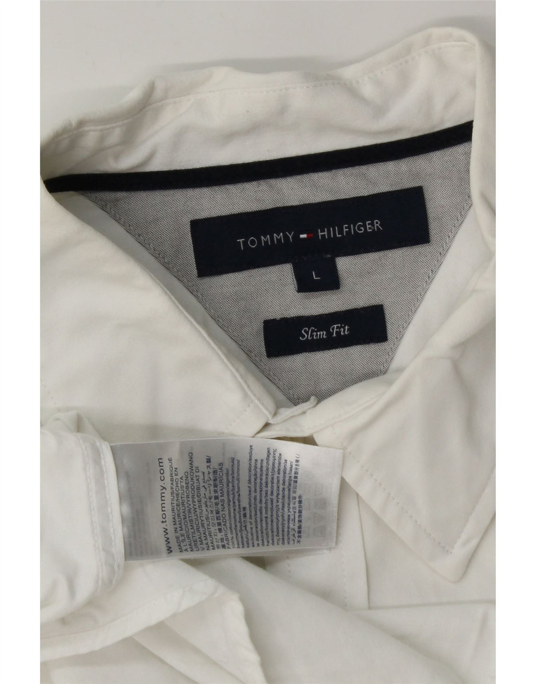 Camicia slim fit da uomo Tommy Hilfiger grande cotone bianco
