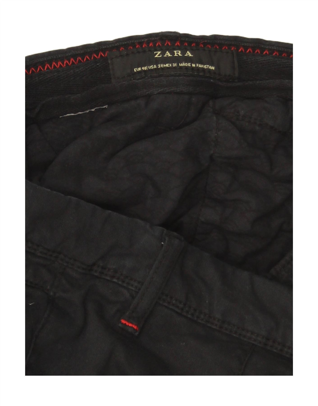 Pantaloni chino slim da uomo Zara EU 40 medi W31 L30 neri