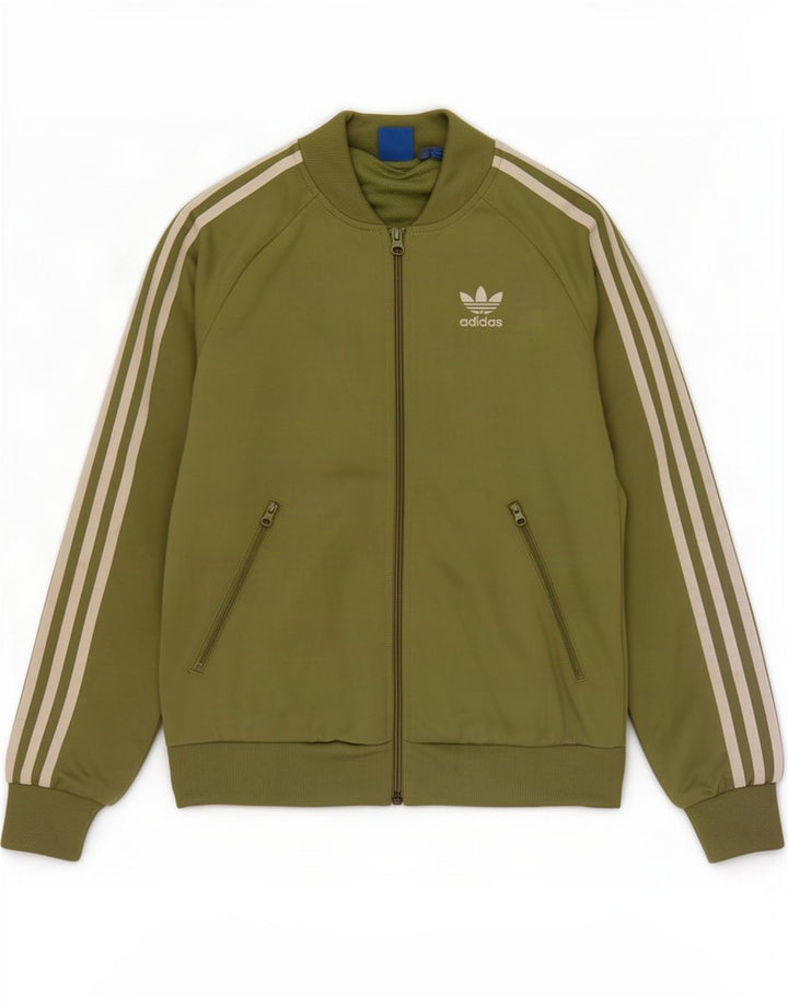 Giacca da ginnastica grafica da donna Adidas UK 8 Small Verde poliestere