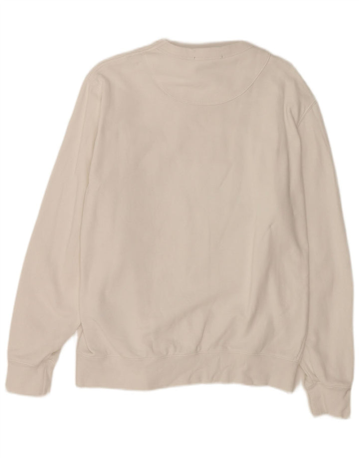 Felpa grafica da donna Liu Jo Maglione UK 14 Cotone bianco medio
