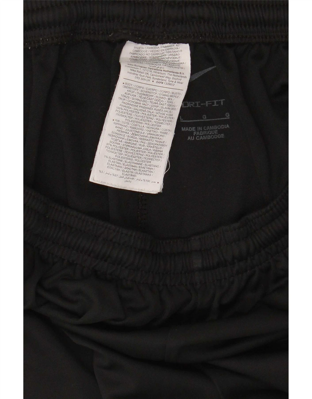 Pantaloni da tuta Nike Dri Fit da uomo, grandi, in poliestere nero