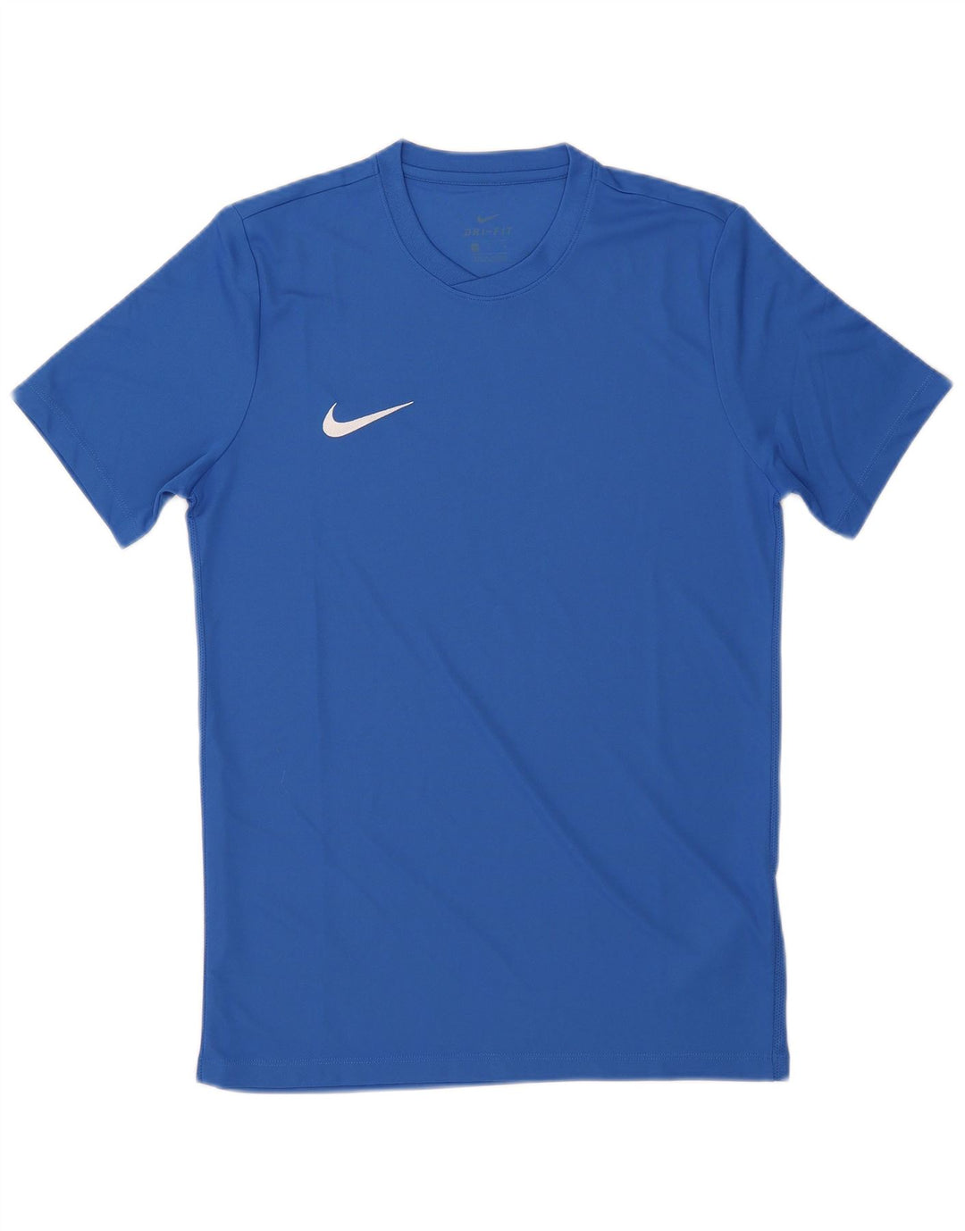 T-shirt grafica Nike Dri Fit da uomo, top in poliestere blu medio