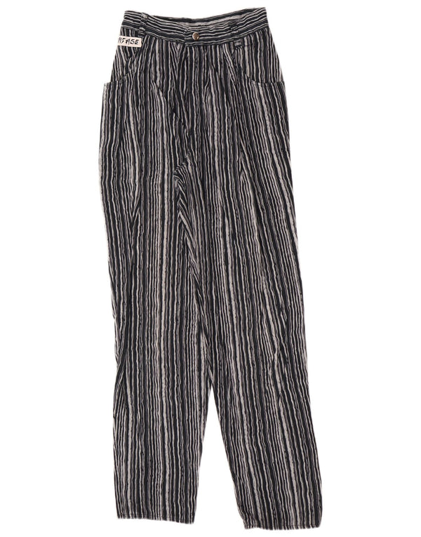 Pantaloni casual affusolati a vita alta da donna Visage W22 L28 a righe nere