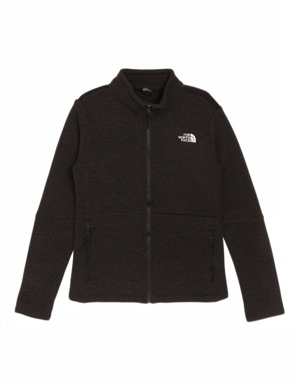 The North Face Womens Fleece Tracksuit Top Jacket UK 8 Small Black