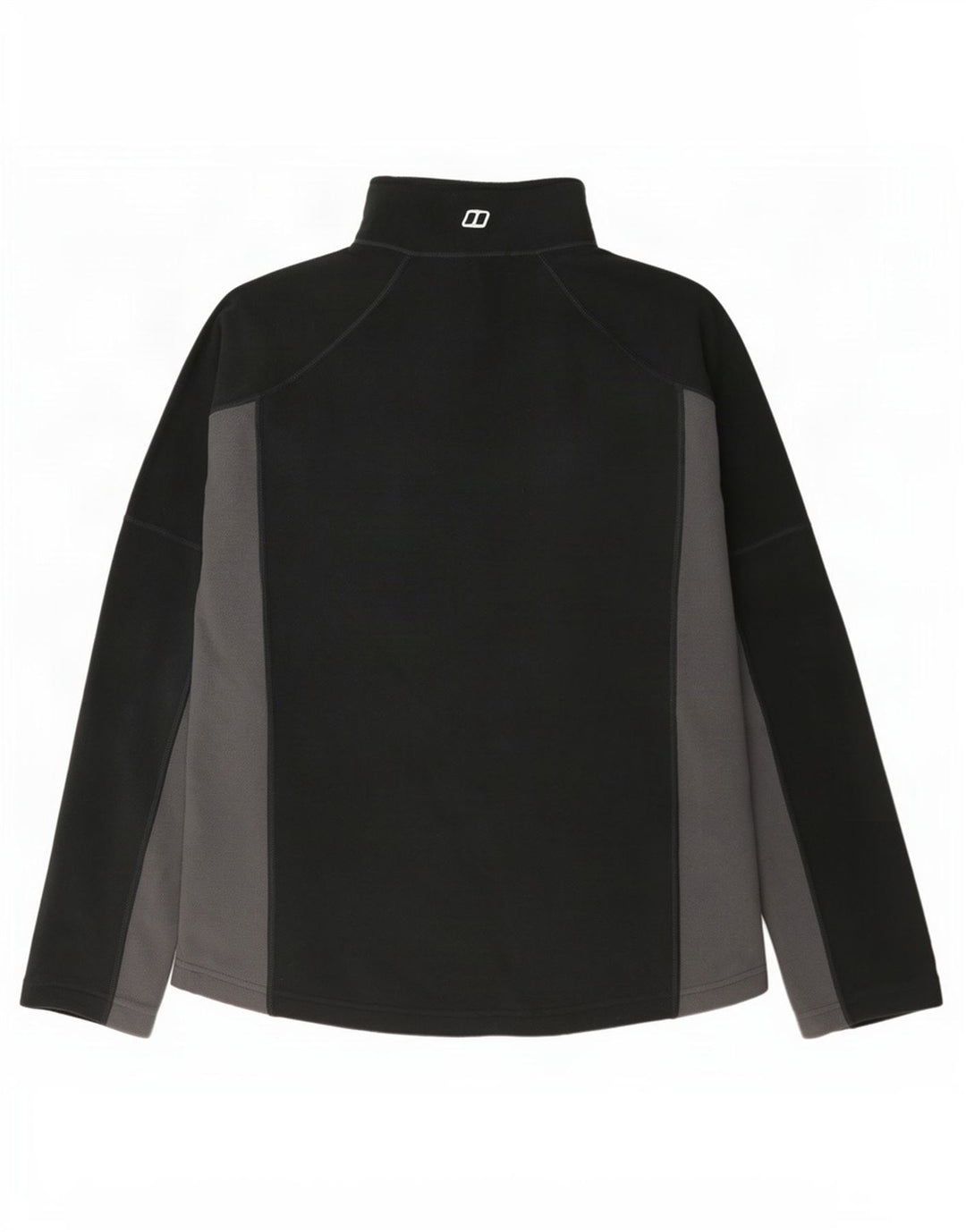 Maglione in pile da uomo Berghaus con zip e collo, poliestere color block medio nero
