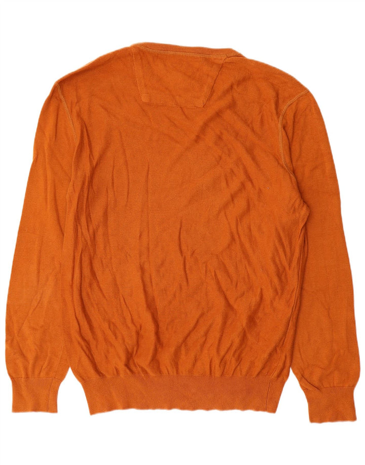 Timberland Maglione girocollo da uomo vestibilità regolare girocollo grande cotone arancione