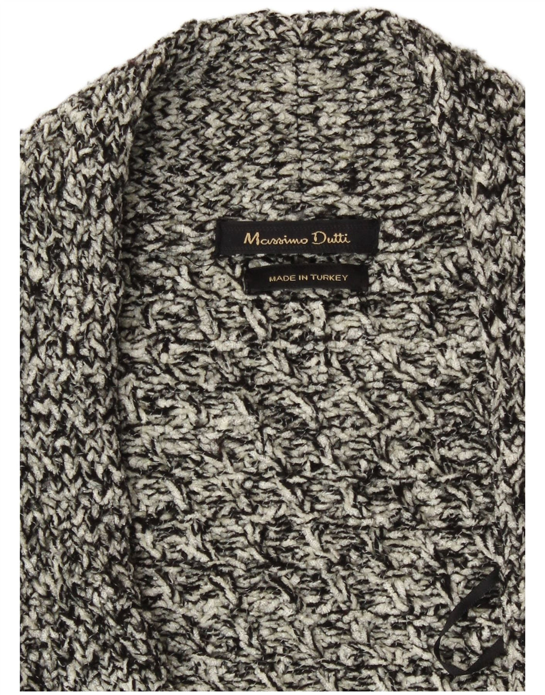 Maglione cardigan aperto da donna Massimo Dutti UK 18 XL grigio screziato