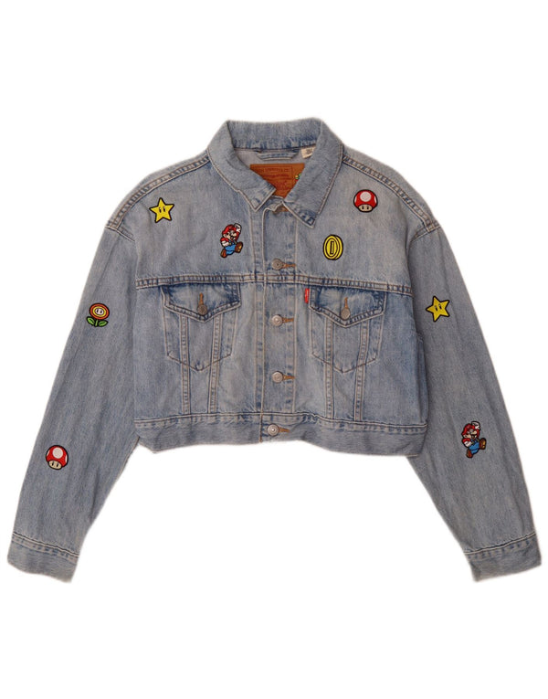 Giacca di jeans grafica per ragazze Levi's 13-14 anni piccola in cotone blu