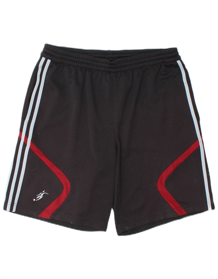 Pantaloncini sportivi Adidas Climacool da uomo grandi in poliestere color block nero