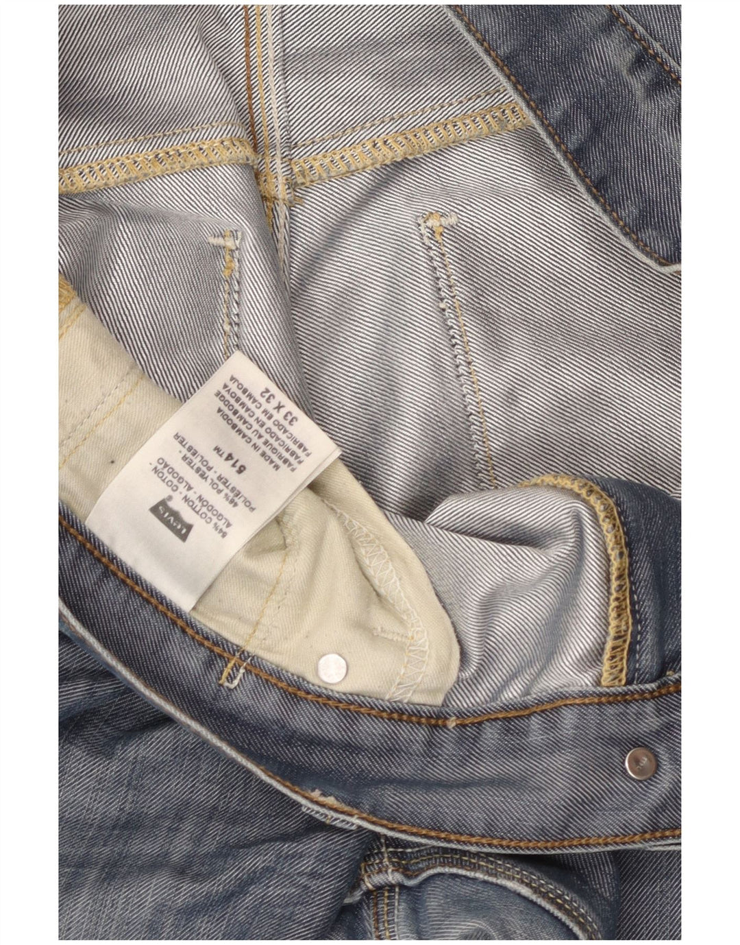 LEVI'S Jeans dritti da uomo 514 W33 L32 cotone blu