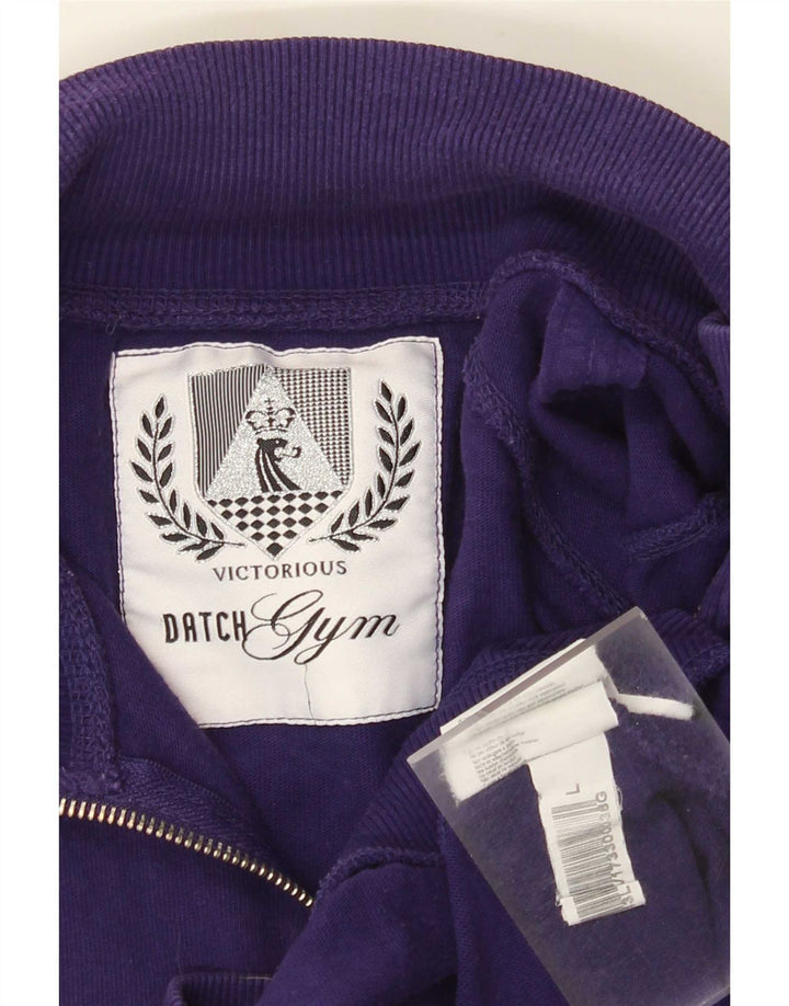 Giacca da ginnastica grafica da uomo Datch grande in cotone viola