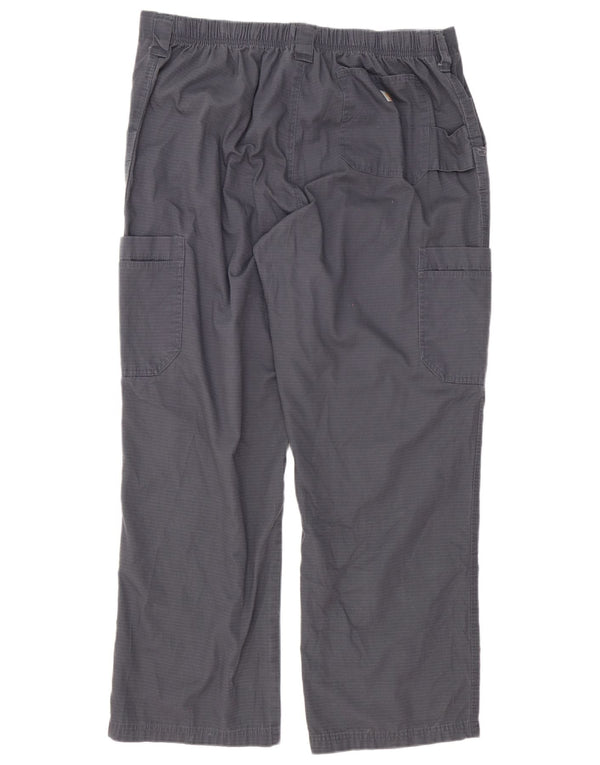 Carhartt Mens Straight Cargo Trousers XL W38 L31 Grey Cotton
