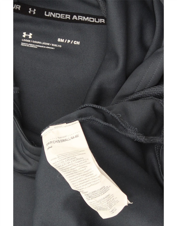 Felpa con cappuccio da uomo Under Armour piccola in poliestere grigio